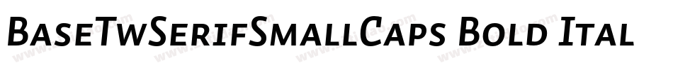 BaseTwSerifSmallCaps Bold Italic字体转换
